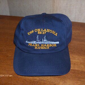 USS Oklahoma BB 37 Cap, Size Adjustable. Never Worn